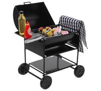 DOITOOL 1 Set Dollhouse Miniature Grill BBQ, Black Alloy Miniature Grill Model, Dollhouse Accessories for 1/6 and 1/12 Scale Decoration
