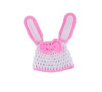 DOITOOL 1 Set Hand Knitting Clothing Coolest Announcement Photography Milestone Kit Prop Boy Newborn Bunny Twin Girl Diapers Caddy Leafs Outfits Apparel Costumes