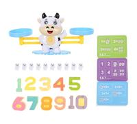 DOITOOL 1 Set Kids Cow Math Toys: Balance Counting Toy Cute Balance Scale - Montessori Number Math Learning Kindergarten Game for Child