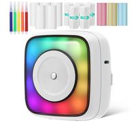 DOITOOL 1 Set Mini Portable Thermal Printer Pocket Size Inkless Printer Wireless Sticker Printing Machine with Printing Paper School Supplies