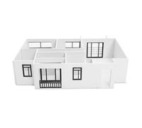 DOITOOL 1 Set Miniature Apartment Renderings DIY Model: 1/25 Scale DIY Apartment Layout without Detailed Interior - Easy to Assemble Material