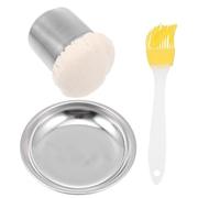 DOITOOL 1 Set Oil Wiper Crepes Grill Brush for Outdoor Grill Crepe Making Tool Cutting Board Oil Basting Oil Brush Grill Tools Oil Sprayer Oil Brush for Cooking Stainless Steel Cake Scones