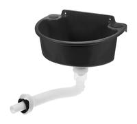 DOITOOL 1 Set Wall Mounted Small Plastic Sink: No Drill Mini Washbasin with Flexible Drain Pipe - Hand Wash Basin with Anti-Odor Drain Pipe for Camper, Balcony, Utility Room