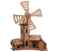 DOITOOL 1 Set Windmill Science Kit: 3d Assembly Model Toy - Diy Mini House Building & Windmill For Classroom Science Experiments