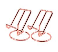 DOITOOL 1 Set Wrought Iron Phone and Tablet Racks for Home Office Durable Desktop Holders Stylish Rose Gold Design for Mobile Devices and Tablets for Friends