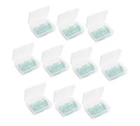 DOITOOL 10 Boxes Mini Metal Paper Clips in Mint Green Small Document Clamps for Office Classroom File Sorting and Journaling Rustproof Paperclip for Organizing Notes and Reports