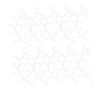 DOITOOL 10 Bunches Bunches White Acrylic Flower Stems Artificial Bead Drops Wedding Decoration DIY Craft Supplies Safe Material for Home Office Hotel Decor