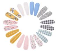 DOITOOL 10 Pairs Fabric Flower Hair Clips Easy to Put and Remove Holds Hair Well for Birthday and New Year