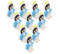 DOITOOL 10 Pcs 10 Pcs Mini Plastic Figurine Cake Ornament Artistic and Compact Design for School Outdoor Activities and Micro Landscapes, Blue Pvc Desktop Decoration for Festive Party Use