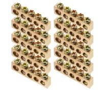 DOITOOL 10 Pcs Hole Copper Electrical Grounding Bar with Screw Terminal, High Strength and High Hardness Terminal Ground Bar for Industrial Wiring and Electrical Connecting Applications