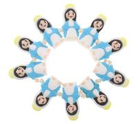 DOITOOL 10 Pcs Mini Desktop Figurine Blue Pvc Sculpture Compact and Artistic Design for Festive Use, as Cake Ornament or Micro Landscape Desktop Decoration