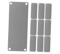 DOITOOL 10 Pcs Stainless Steel Blank Metal Name Plates with Thick DIY Accessory for Clear Engraving Wall Mount Office Door Signs Versatile Metal Plates for Industrial and Personal Use