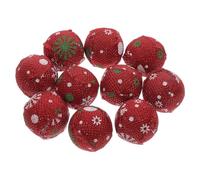 DOITOOL 10 Pieces Cap Dog Toy Balls for Cats with Bells Toys for Small Animals Cat Toys Balls with Bells Cat Balls Christmas Ball Toy