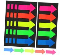 DOITOOL 10 Sets Arrow Shaped Stickers Re Stickable Page Markers for Classified Index for Student Stationery and Reading Accessories Stickers Per Set