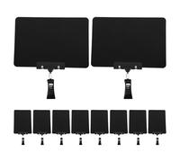 DOITOOL 10 Sets Price Label Holder Clip, A5 Mini Chalkboard Sign Clip, PVC Black, Double Sided, Reusable Erasable, for Buffet Table Display and Supermarket
