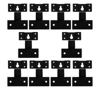 DOITOOL 10 Sets Speaker Wall Brackets Speaker Hanger Plates Universal Compatibility Quick and Easy Installation Black Iron Metal Materials for Club Parties and Studios