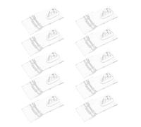 DOITOOL 10 Sets Transparent Acrylic Lock Hasp Buckle Clear Hinge Latch for Display Boxes Cabinets Secure Snap Fastener for Home Office Organization and Safety