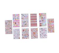 DOITOOL 10 Sheets Stereo Cartoon Stickers DIY Decorative Decals for Scrapbooking and Crafts Multi Shape Alpaca Forest Animals Fruit Rabbits Kittens Grass Ladybug Zoo Style Permanent
