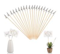 DOITOOL 100 Pcs DIY Accessories Bamboo Skewer Clips with Steel Head Alligator Clamps for Model Painting and Craftwork Wooden Holder Tools for Airbrush and Small Parts Positioning