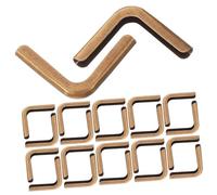 DOITOOL 100 pcs Metal Photo Album Corners Right Angle Book Corner Protectors Edge Guards for Scrapbooking Notebooks and Albums Decorative