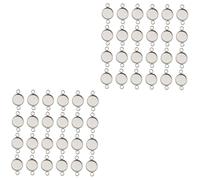 DOITOOL 100 Pcs Stainless Steel Pendant Base DIY Jewelry Making Accessories for Handmade Necklaces Bracelets Keychains Fashion Craft Supplies