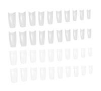 DOITOOL 1000pcs French Style False Nail Tips Half Cover Set, 2 Bags with 500 Natural 500 Artificial Nails for Manicure Accessories and French Manicure Use