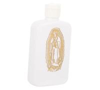 DOITOOL 100ml Compact Holy Water Bottle Refillable Catholic Water Container Cross Pattern for Travel and Religious Blessings