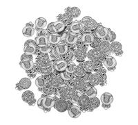 DOITOOL 100pcs Chinese Pendant Charm Vintage Five Element Alloy Metal Charms for Jewelry Making Crafting Necklaces Earrings Bracelets Mixed Style