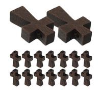 DOITOOL 100pcs Christian Wooden Cross Charm - Mini Wood Cross - Hanging Spiritual Religious Bible Verse Favor for Social Worker Volunteer Prayer Church