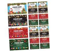 DOITOOL 100pcs Christmas Themed Punch Cards for Students Reward Incentive Loyalty Cards with Cartoon Designs Motivational Behavior Management Tool for Classroom and Holiday Use