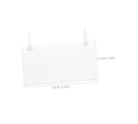 DOITOOL 100pcs Clear Plastic Label Holders with Double-Ear Wire Shelf Clips Secure Snap Lock Closure for Supermarket Price Tags Retail Merchandise Signs and Storage Basket Organization