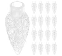 DOITOOL 100pcs Decorative Plastic Light Bulb Covers Replacement for String Lights, Easy Installation with Unique Design for Indoor and Outdoor Garden Or Christmas LED Lighting