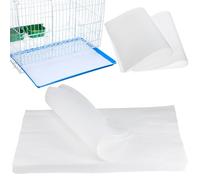 DOITOOL 100pcs Disposable Absorbent Bird Cage Liner Paper Pad 44x31cm for Parrot Cage Cushion Pet Supply Fecal Tray Bedding Suitable for Budgies and Small Birds