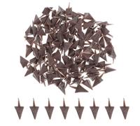 DOITOOL 100Pcs DIY Plastic Duck Beaks - 11x20mm Coffee Brown Chicken Mouth Insert Accessories - Safe Crafting Noses for Making Stuffed Animals Plush Toys Amigurumi Birds and Crochet Dolls