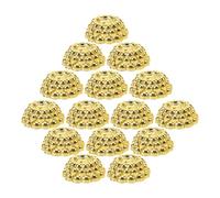 DOITOOL 100pcs Golden round Plastic Christmas Ornament Caps Replacement Hangers for Festive Decorations and Enhancing Holiday Spirit Suitable for Christmas Tree and Festive Attire