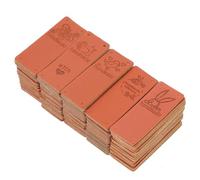 DOITOOL 100Pcs Handmade Embossed Color Changing PU Leather Clothing Labels for DIY Sewing Decorative Collar Tags with Rabbit Bee Sewing Machine Bird and Fade Resistant for Clothes Hats