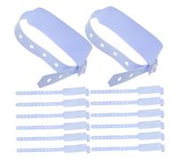 DOITOOL 100pcs Identity Wristband Hospital Bands Nursing Wristband Armbands for Events Hospital Id Bracelets Identification Admission Bracelets PVC Sky-Blue
