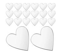 DOITOOL 100pcs Mini Size Heart Mirror Tiles Self Adhesive Embellishments