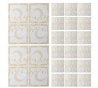 DOITOOL 100pcs Moon Print Disposable Paper Napkins with Folding Ability and Effortless Cleaning, Elegant Lunar Design for Christmas Event and Birthday Party Table Use