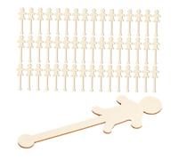 DOITOOL 100pcs People Shaped Wood Popsicle Sticks for DIY Craft Kit Smooth Ergonomic Wooden Painting Drawing Art Supplies for Classroom Projects and Creative Expression
