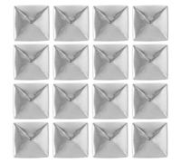 DOITOOL 100Pcs Pyramid Flatback Glue on Studs: Flat Back Pyramid Studs 10X10mm Copper Square Nail for Clothing Bag Leather Shoes DIY Decoration, Sliver