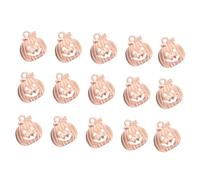 DOITOOL 100pcs Rose Gold Pumpkin Pendant Charms DIY Craft Jewelry Supplies Halloween Decoration Accessories for Necklace Bracelet Making and Party Use
