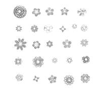 DOITOOL 100pcs Tibetan Silver Bead Caps for Jewelry Accessories DIY Bracelet Necklace Making Mixed Flower Spacer Beads for Crafting Unique Handmade Jewelry