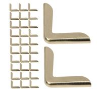 DOITOOL 100pcs Vintage Brass Metal Corner Guards Triangle Edge Covers for Photo Albums Notebooks Scrapbooks Book Protectors for Travel Journals Diaries