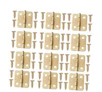 DOITOOL 100pcs Vintage Iron Hinges with Screws Green Bronze Cast Iron DIY Accessories for Wooden Boxes Jewelry Cases Mini Houses Resistant Brass Coated Hardware