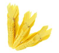 DOITOOL 100pcs Yellow Satin Ribbon Pins Polyester Awareness Brooch Lapel Pin for Charity Events International Childhood Cancer Support Accessory