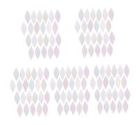 DOITOOL 105 pcs Iridescent Glass Tiles for DIY Crafts Leaf Shaped Mosaic for Candle Trays Vase Decoration Photo Frames and Home Art Projects
