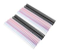 DOITOOL 10Pcs 19Mm Plastic Spiral Binding Coils for Loose Leaf Notebooks 30-Hole Spine Binding Clips in Black White Light Blue Pink Office and School Supplies