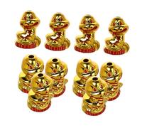 DOITOOL 10pcs 2025 Zodiac Snake Charm with Ingot Beads Handmade Jewelry Ornaments for DIY Bracelets and Necklaces Chinese Blessing Tassel Symbol of Prosperity and Wealth