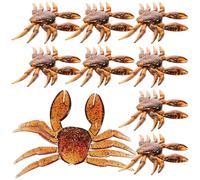 DOITOOL 10pcs 3d Realistic Soft Crab Fishing Lures Wear-resistant Artificial Baits for Freshwater and Saltwater Fishing Portable Tool for Anglers